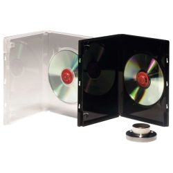boîtier 1-2 CD/DVD transparent