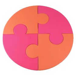 Tapis puzzle rond ( lot de 2 )